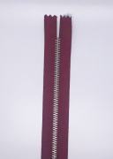 TİT T/5 Metal Fermuar - Beyaz Diş 50 Ad. (1 pk) Öküz Kanı - 70 cm