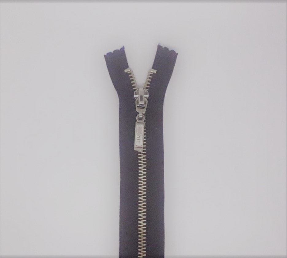 TİT T/5 Metal Fermuar - Beyaz Diş 50 Ad. (1 pk) Koyu Kahve - 75 cm