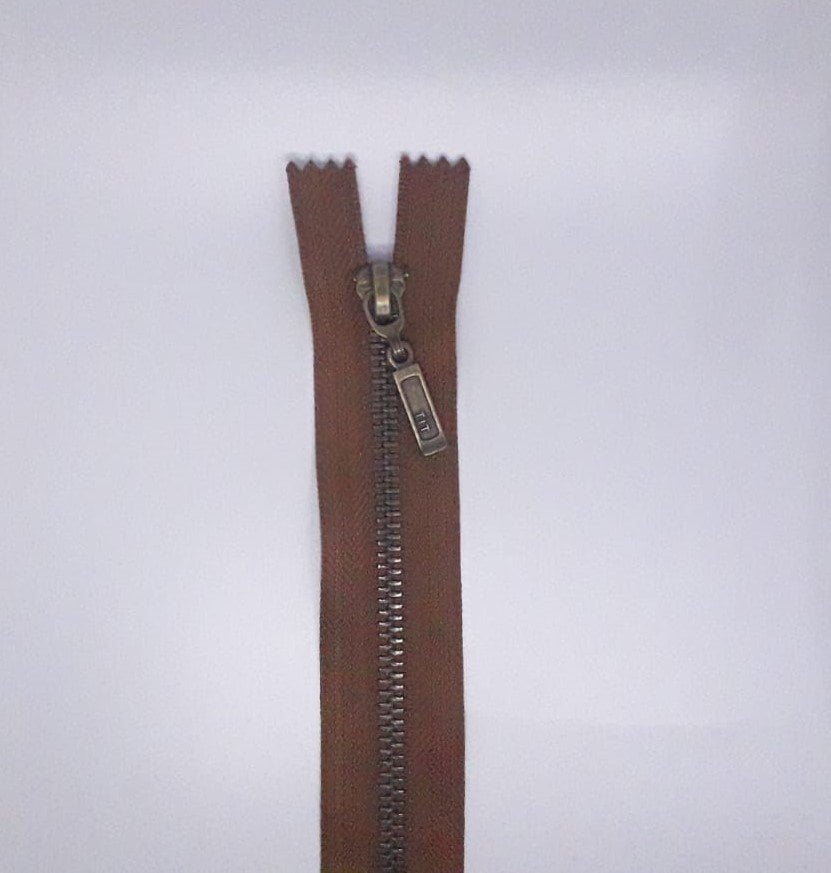 TİT T/5 Metal Fermuar - Antik Oxit Dişli 50 Ad. (1 pk) Camel - 16 cm