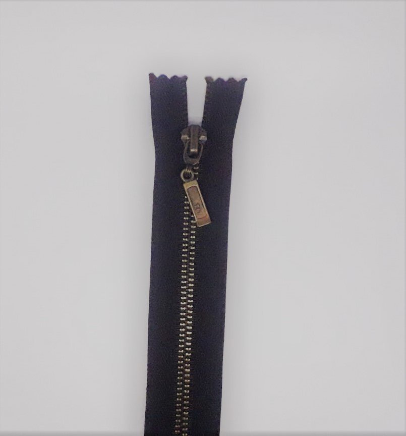 TİT T/5 Metal Fermuar - Antik Oxit Dişli 50 Ad. (1 pk) Kahve - 12cm