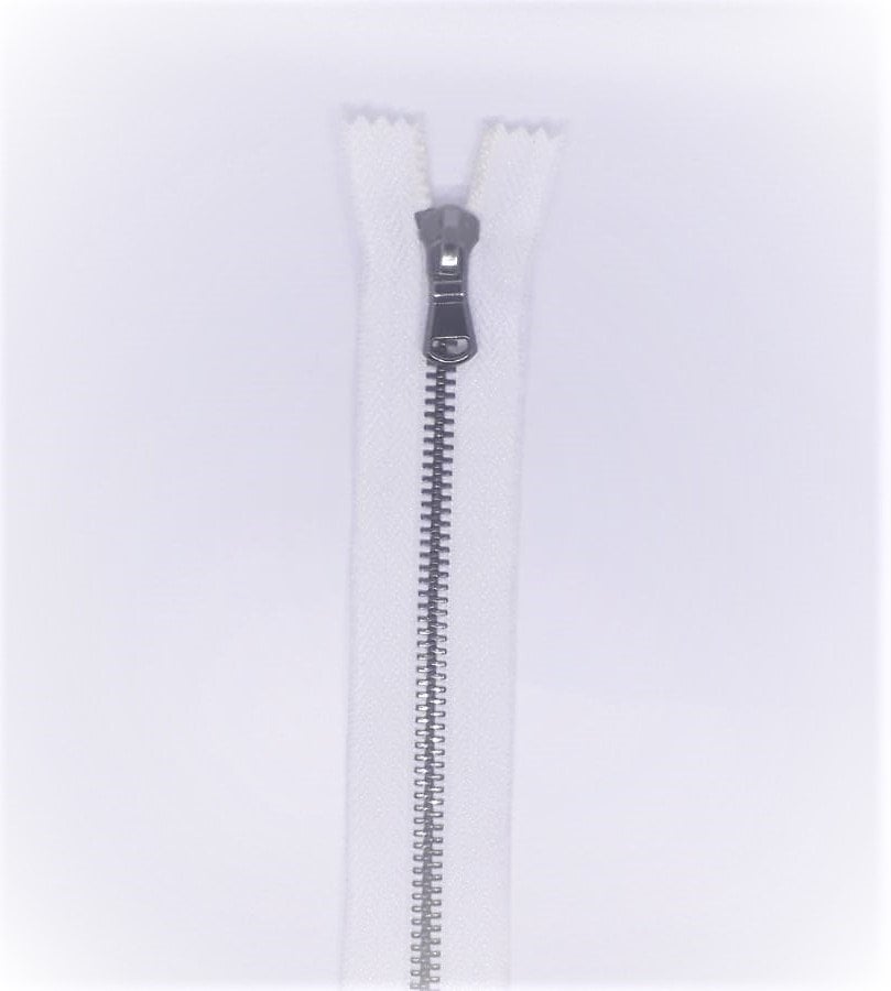 TİT T/5 Metal Fermuar - Black Nikel (Siyah) Diş 50 Ad. (1 pk) Beyaz - 70 cm