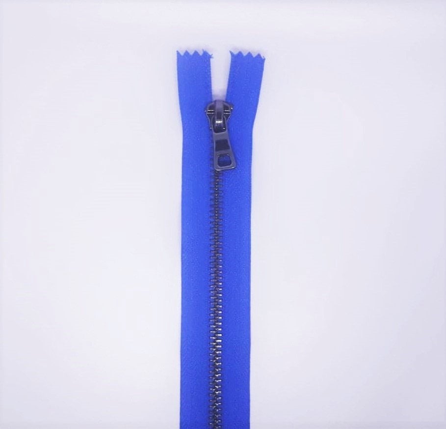 TİT T/5 Metal Fermuar - Black Nikel (Siyah) Diş 50 Ad. (1 pk) Kobalt Mavisi - 16 cm