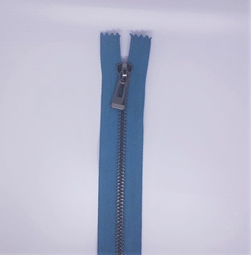 TİT T/5 Metal Fermuar - Black Nikel (Siyah) Diş 50 Ad. (1 pk) Koyu Turquaz - 55 cm