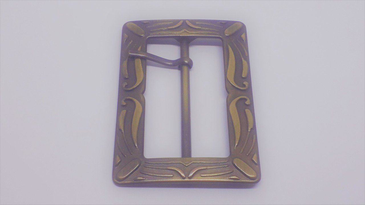 Çevresi Desenli Zamak Toka - 100 Ad. (1 pk) Antik Oksit