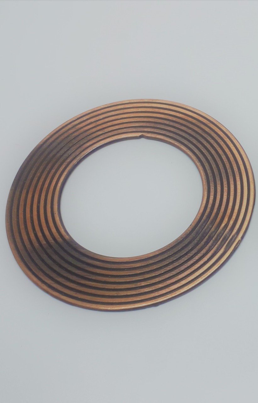 Yuvarlak Lastik Desen Zamak Toka - 100 Ad. (1 pk) Bakır Oksit