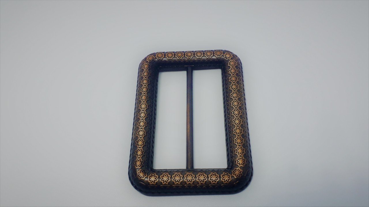 Çiçekli Zamak Toka - 100 Ad. (1 pk) Bakır Oksit Büyük Boy