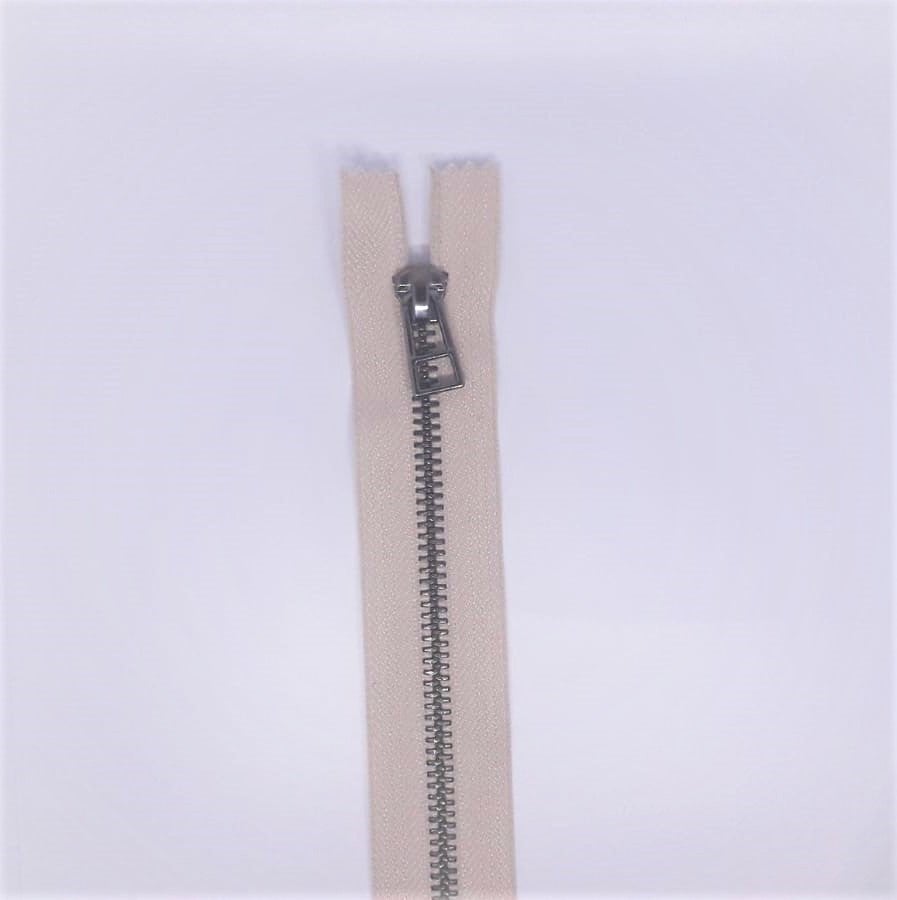 TİT T/5 Metal Fermuar - Black Nikel (Siyah) Diş 50 Ad. (1 pk) Krem - 65 cm