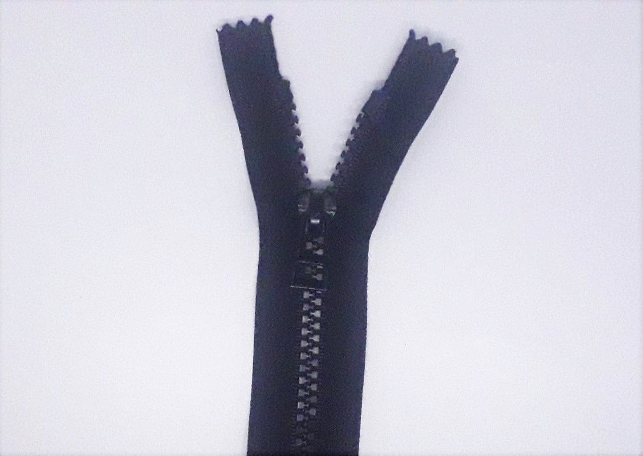Kemik Diş Fermuar T/6 - 50 Ad. (1 pk) Siyah - 65 cm