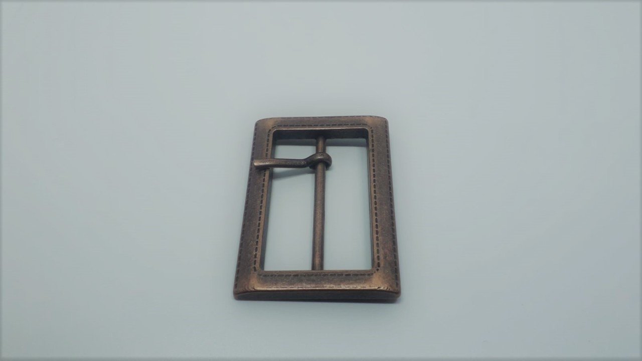 Yanları Çizgili Zamak Toka - 100 Ad. (1 pk) Bakır Oksit Büyük Boy