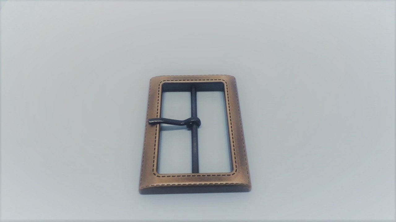 Yanları Çizgili Zamak Toka - 100 Ad. (1 pk) Bakır Oksit En Büyük Boy