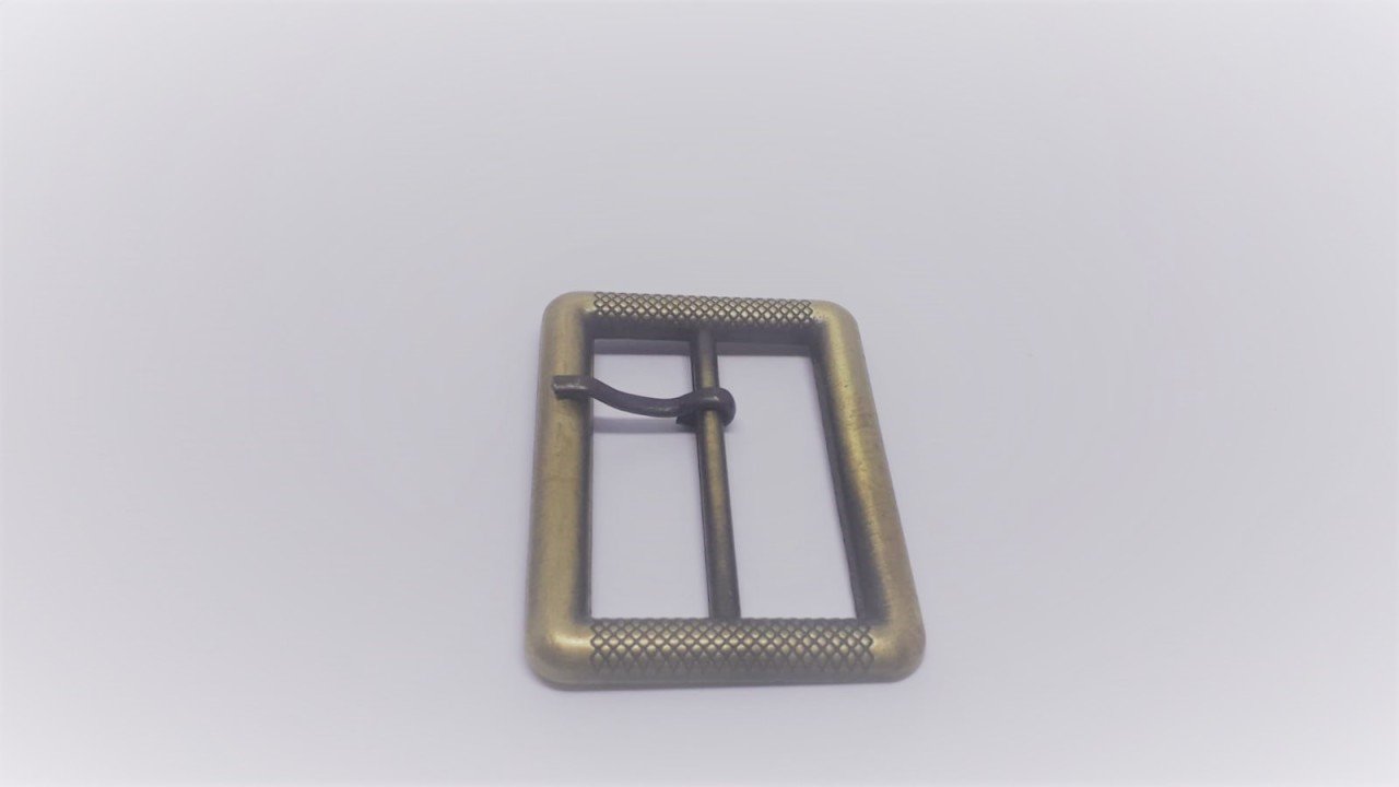 Kenarları Çarpraz Desenli Zamak Toka - 100 Ad. (1 pk) Antik Oksit Büyük Boy