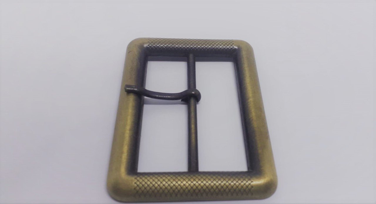 Kenarları Çarpraz Desenli Zamak Toka - 100 Ad. (1 pk) Antik Oksit En Büyük Boy