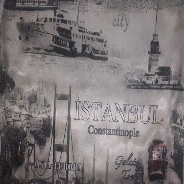 Dijital Baskılı Polyester Saten Astar + 30gr. Elyaf + Tela + Lamine Kapitone
