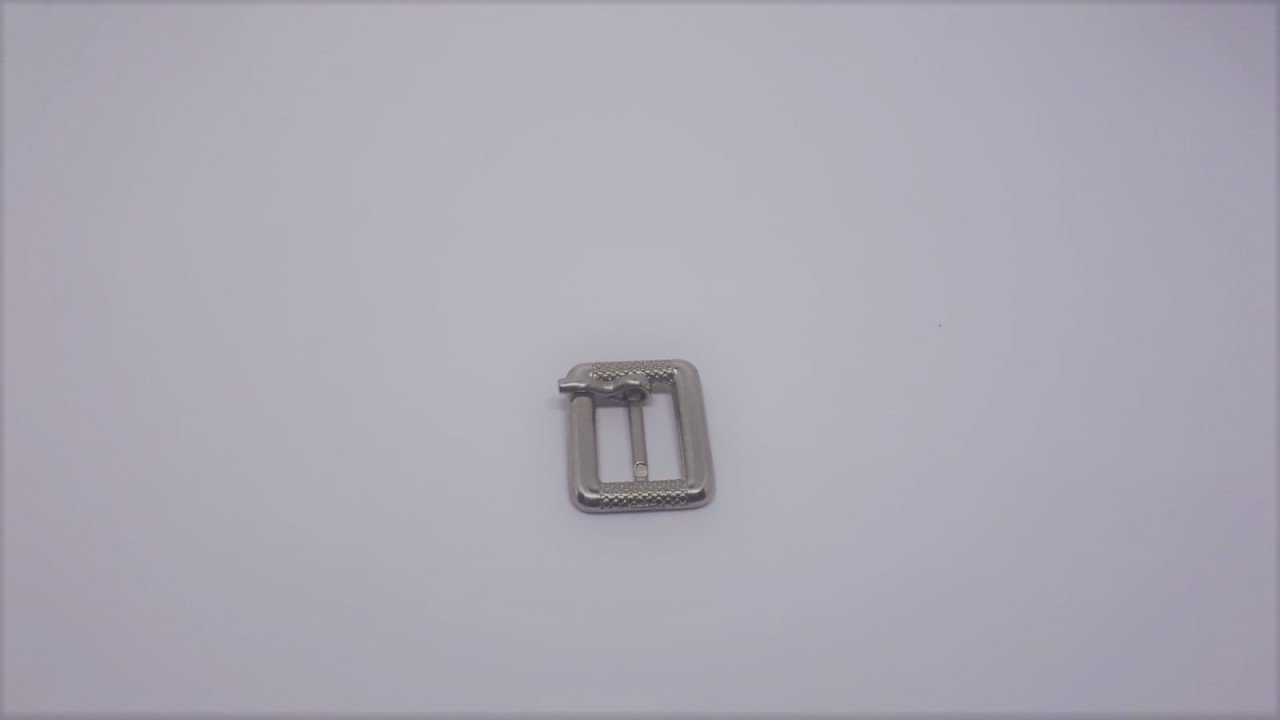 Kenarları Çarpraz Desenli Zamak Toka - 100 Ad. (1 pk) Nikel En Küçük Boy