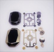 Kilim Desenli Çıtçıt Modeli - 50 Ad. (1 pk) Black Nikel