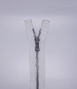 Metal Fermuar - Nikel Diş rengi - Her Çeşit Fermuar Renkleri Beyaz - 65 cm