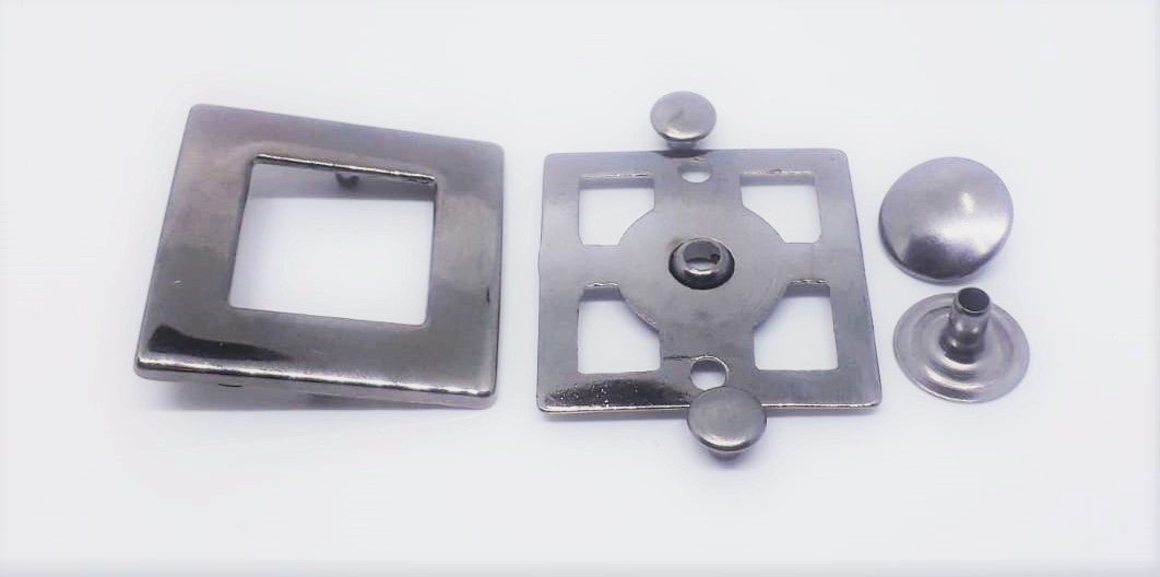 Kare Model - Çıtçıt - 50 Ad. (1 pk) Black Nikel