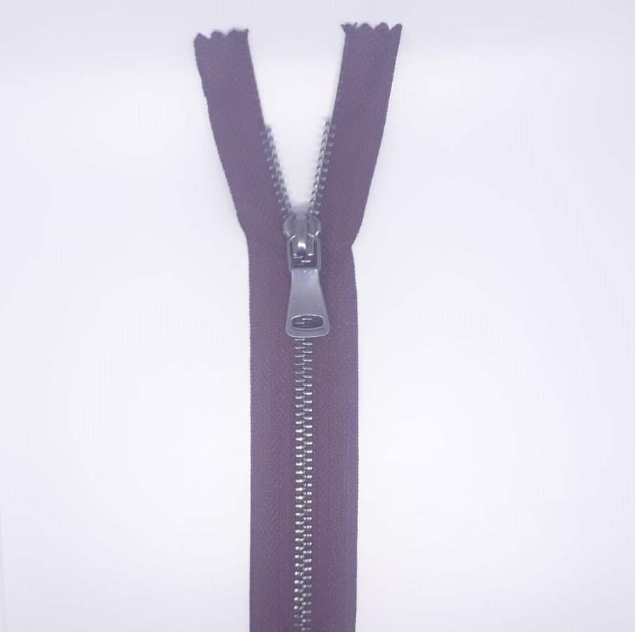 Metal Fermuar - Nikel Diş rengi - Her Çeşit Fermuar Renkleri Bordo - 12cm