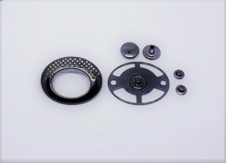 Oval Model - 50 Ad. (1 pk) Black Nikel Büyük Boy Delikli