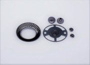 Oval Model - 50 Ad. (1 pk) Black Nikel Büyük Boy Delikli