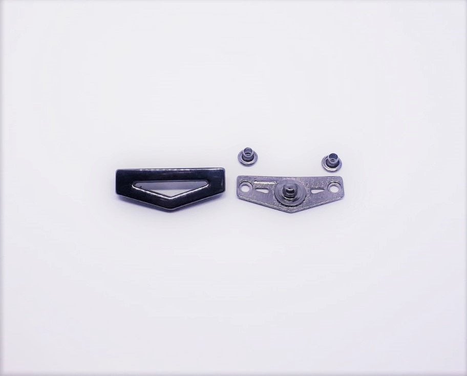 Üçgen Çıtçıt Modeli - 50 Ad. (1 pk) Black Nikel Küçük Boy