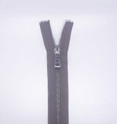 Metal Fermuar - Nikel Diş rengi - Her Çeşit Fermuar Renkleri Koyu Kahve - 14 cm