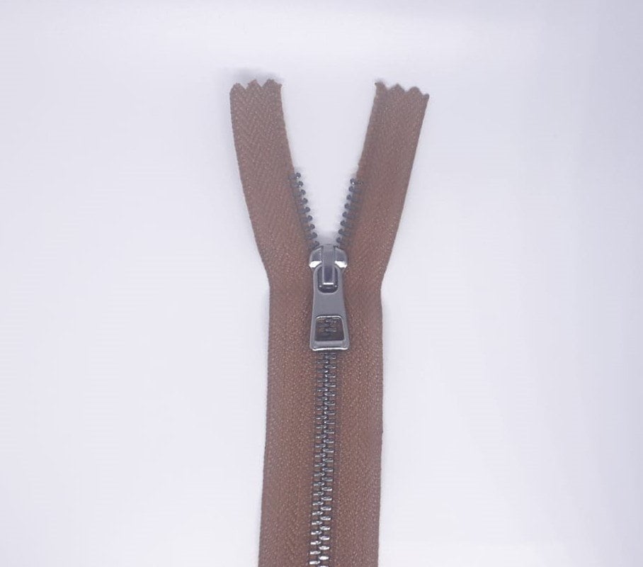 Metal Fermuar - Nikel Diş rengi - Her Çeşit Fermuar Renkleri Viski - 12cm