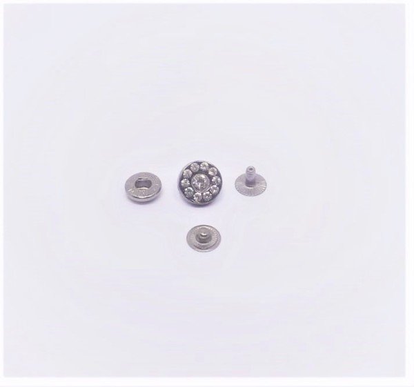 Taşlı Çıtçıt Küçük Model 2 - 100 Ad. (1 pk) Black Nikel