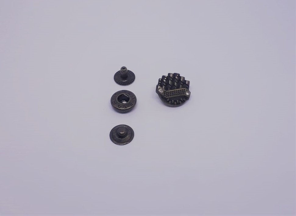 Taşlı Çıtçıt Model 5 - 100 Ad. (1 pk) Antik Oksit