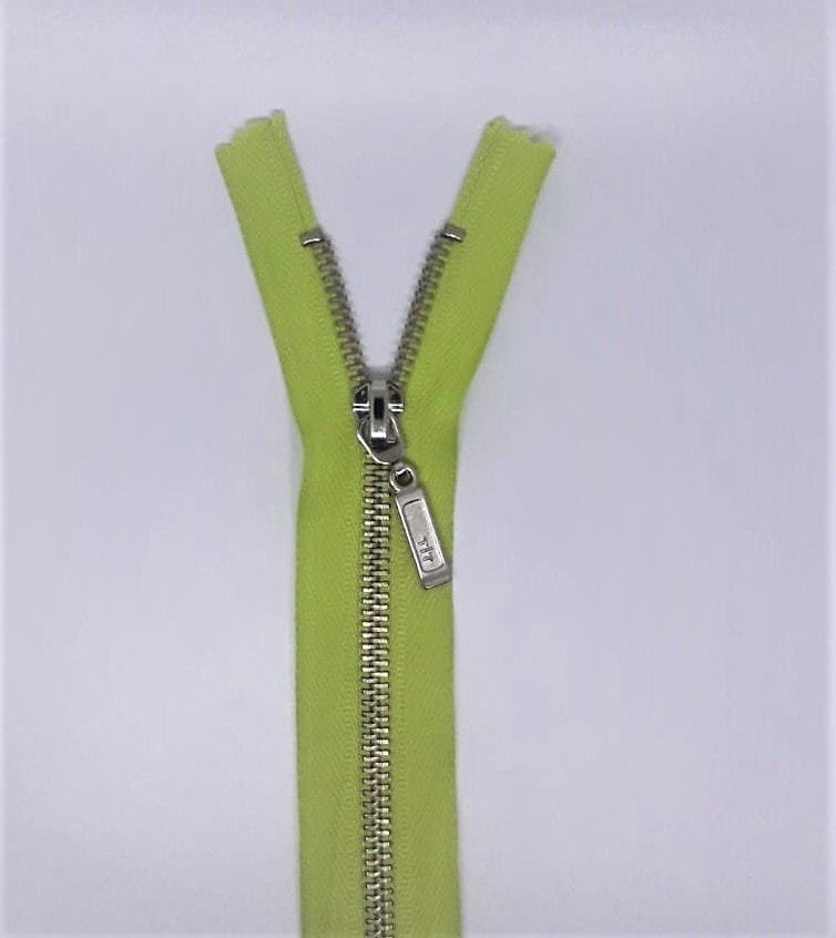 TİT T/5 Metal Fermuar - Beyaz Diş 50 Ad. (1 pk) Benetton Yeşili - 16 cm