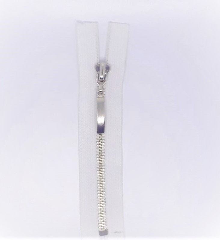 TİT T/5 Metal Fermuar - Beyaz Diş 50 Ad. (1 pk) Beyaz - 55 cm