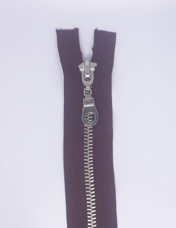 TİT T/5 Metal Fermuar - Beyaz Diş 50 Ad. (1 pk) Bordo - 70 cm