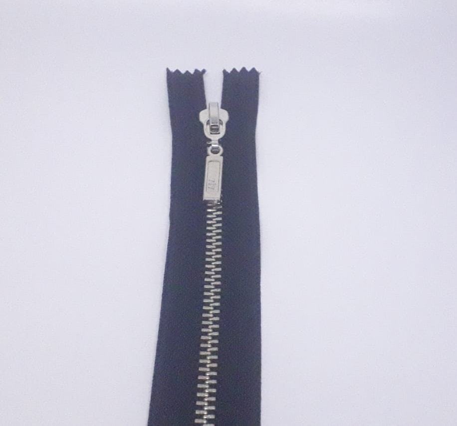 TİT T/5 Metal Fermuar - Beyaz Diş 50 Ad. (1 pk) Lacivert - 16 cm